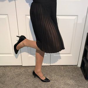 NWT American Apparel Black Chiffon Pleated Skirt S